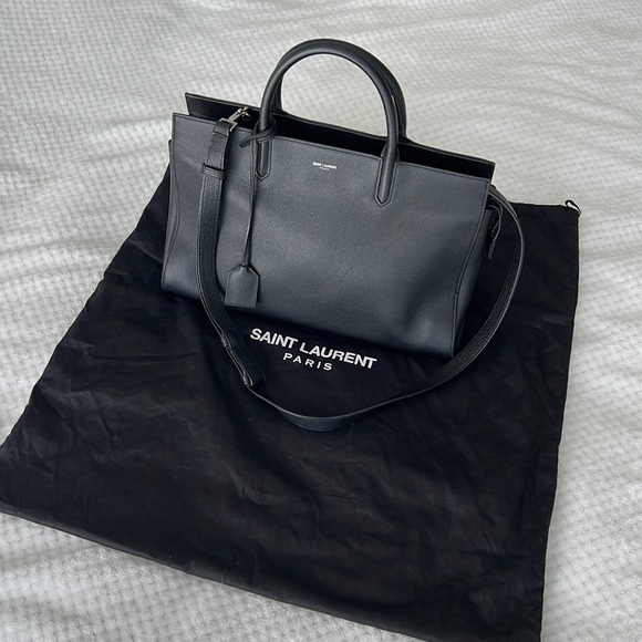 Saint Lauren Leather Shoulder Bag - Picture 1 of 13